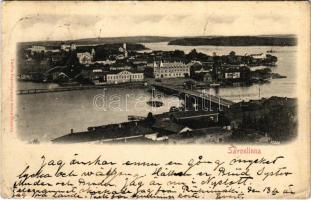 1902 Savonlinna, general view, bridge (wet damage)