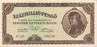 1946. 100.000.000P (2x) egymásutáni sorszámokkal T:I,I-