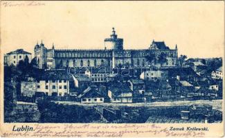 1915 Lublin, Zamek Królewski / castle + M. k. 4. honvéd tábori ágyús ezred 1. ágyús lövőszeres osztag (EK)
