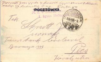 1915 Lublin, Zamek Królewski / castle + "M. k. 4. honvéd tábori ágyús ezred 1. ágyús lövőszeres...