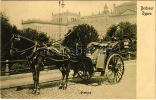Berlin, Berliner Typen. Hansom / horse-drawn cab