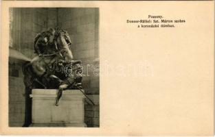 Pozsony, Pressburg, Bratislava; Szent Márton szobra a koronázási dómban (Donner-Ráfáel). Palugyay kiadása / monument in the cathedral