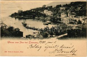 1901 Ika, Ica (Abbazia, Opatija); general view, port (fa)