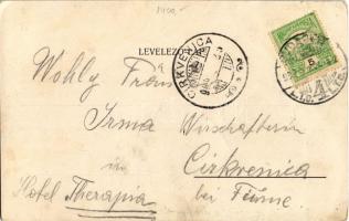 1909 Budapest V. Förster János söntése az Apostolokhoz, söröző reklámlapja. Kigyó utca 6. Art Nouvea...