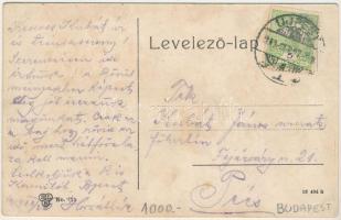 1913 Budapest II. Lipótmező, Cs. és Kir. gyalogsági hadapród iskola (ázott / wet damage)