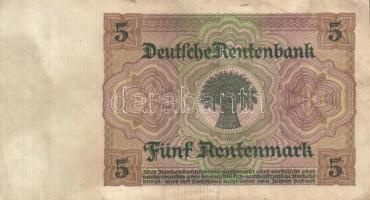 Német 3. Birodalom/Weimari Köztársaság 1926. 5Rentenmark (2x) egymásutáni sorszámokkal T:II- foltos