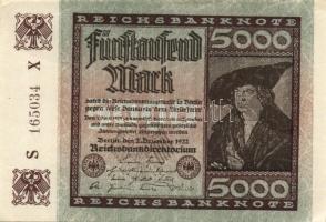 Német 3. Birodalom/Weimari Köztársaság 1922. 5000M (2x) Vj.:Dornen T:I-