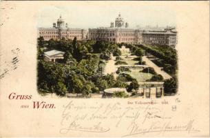 1898 (Vorläufer) Wien, Vienna, Bécs; Der Volksgarten / park