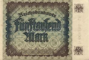 Német 3. Birodalom/Weimari Köztársaság 1922. 5000M (2x) Vj.:Dornen T:I-