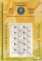 Németország 2004. 10€ Ag "Eduard Mörike" + 10€ Ag "ISS Nemzetközi Űrállomás" nagyalakú emlékíveken egy-egy bélyeg-kisívvel, elsőnapi bélyegzőkkel, ismertetőkkel T:BU