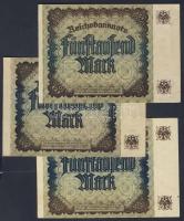 Német 3. Birodalom/Weimari Köztársaság 1922. 5000M (3x) Vj.:Hakensterne T:I-
