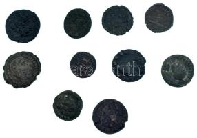 Római Birodalom 10db-os bronz Follis érmetétel T:VF,F Roman Empire 10pcs bronze Follis coin lot C:VF,F