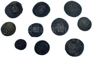 Római Birodalom 10db-os bronz Follis érmetétel T:VF,F Roman Empire 10pcs bronze Follis coin lot C:VF,F