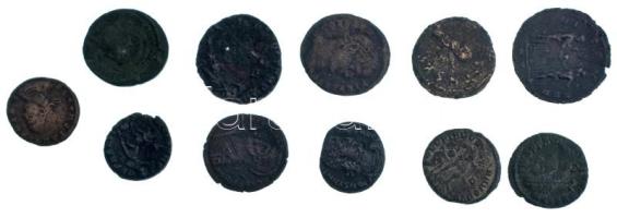 Római Birodalom 10db-os bronz Follis érmetétel T:VF,F Roman Empire 10pcs bronze Follis coin lot C:VF,F