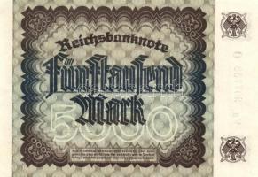 Német 3. Birodalom/Weimari Köztársaság 1922. 5000M Vj.:Hakensterne T:I