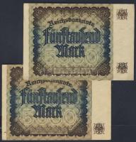 Német 3. Birodalom/Weimari Köztársaság 1922. 5000M (2x) Vj.:Hakensterne T:II+