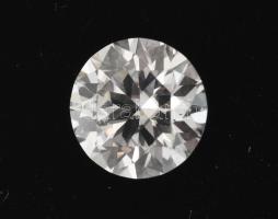 Moissanite, 0,94 cts, d: 6,5 mm, eredeti csomagolásban, tanúsítvánnyal