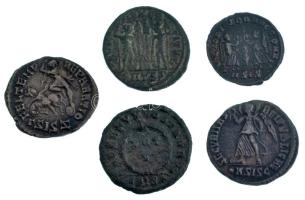 Római Birodalom 5db-os bronz érmetétel T:XF,VF
Roman Empire 5pcs bronze coin lot C:XF,VF