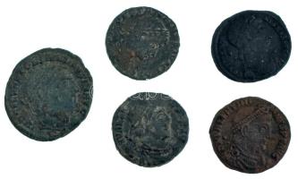 Római Birodalom 5db-os bronz érmetétel T:XF,VF Roman Empire 5pcs bronze coin lot C:XF,VF