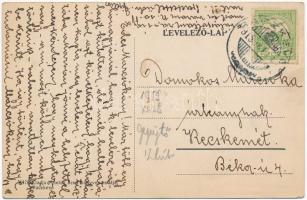 1915 Ráckeve, Cs. és kir. uradalmi kastély, Városháza, látkép, vízi részlet, alsó városrész, Árpád s...