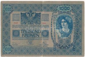 1902. 1000K "1348 95766", piros "MAGYARORSZÁG" felülbélyegzéssel T:F kis beszaka...