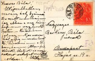 1938 Gyömrő, Strand, fürdőzők, Tó részlet, Széki Teleki Tibor gróf kastélya, Községháza + "LÖKÖ...