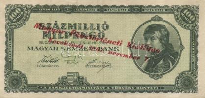 1945-1946. 17klf propaganda/kiállítási szöveggel felülnyomott inflációs bankjegy T:II,II/III,III