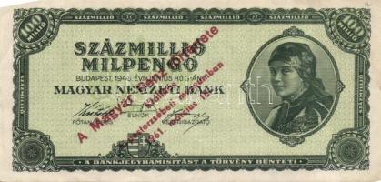 1945-1946. 17klf propaganda/kiállítási szöveggel felülnyomott inflációs bankjegy T:II,II/III,III