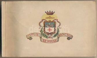 cca 1920 Ahol Jézus járt; kiadja a Szentföld Magyarországi Biztosi Hivatal - 20 db beragasztott képeslap Hollós Endre szignóval / 20 religious old postcards about the places where Jesus was, glued in postcards with Hollós Endre signature