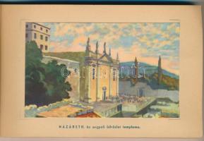 cca 1920 Ahol Jézus járt; kiadja a Szentföld Magyarországi Biztosi Hivatal - 20 db beragasztott képe...