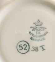 Thun Bavaria virágmintás mokkás készlet. Jelzett, kis kopással, teljes