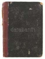 Mágnességtan. Régi kézzel írott egyetemi jegyzet, sérült félvászon kötésben