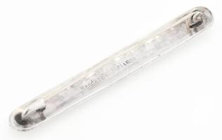 Kézműves ezüst (Ag) bross, jelzett, h: 6,5 cm, bruttó: 3,5 g