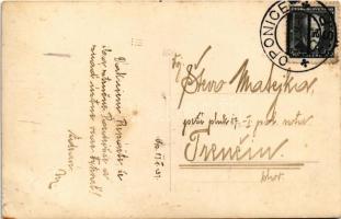 1937 Nagyappony, Appony, Oponice; Gróf Apponyi Gyula kastélya, tenisz pálya / castle, tennis court. ...