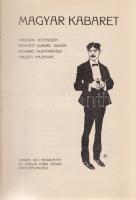 Magyar kabaret. Összeállította és bevezette Hervay Frigyes. Geiger Richárd festőművész eredeti rajzaival. Gyoma, 1911. Nyomtatta és kiadja Kner Izidor. 394 + [14] p. Oldalszámozáson belül Geiger Richárd szövegközti rajzaival illusztrált versek, kuplék, kabaréjelenetek és egyfelvonásosok. A munka első kiadása 1910-ben jelent meg, példányunk a második, bővített kiadásból való. A belív nyolc levele a gerincnél megerősítve. Lévay-Haiman 1.208. Korabeli félvászon kötésben, az aranyozott címfelirat a gerincen fekete címkén. A Geiger Richárd rajzával illusztrált eredeti első fedőborító bekötve.