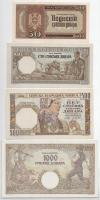 Szerbia / Német megszállás 1941. 500D + 1942. 50D + 1000D + 1943. 100D + T:UNC,AU
Serbia / German O...