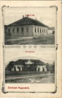 1917 Negyed, Neded; Jegyzői lak és községháza. Ungár Mór fényképész / notary and town hall. Art Nouveau (fl)