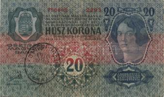 1913. 20K "SHS-Orolica" ovális bélyegzővel T:III
