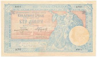 Szerbia 1905. 100D korabeli hamisítványa T:F Serbia 1905. 100 Dinara contemporary fake C:F