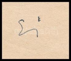 Eigel István (1922-2000): Alakok. Tus, papír, jelzett. Hátoldalán Heti 94/34 felirattal. Lapszéli ap...