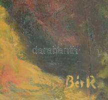 Bér R jelzéssel: Hangulatos táj. Olaj, rétegelt falemez. Sérült. 40x30 cm