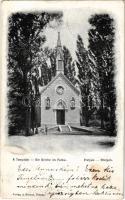 1899 (Vorläufer) Pöstyén, Pistyan, Piestany; A Templom. A. Bernas kiadása / Die Kirche im Park / church in the park (EK)