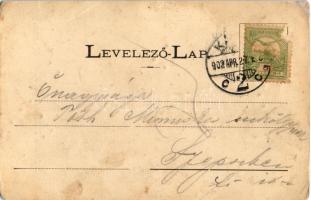 1902 Kassa, Kosice; Flórián fürdő, Mária utcai ház, Kádfürdő helyiség. Rogozsán Antal kiadása / spa,...