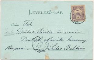 1901 Szliács, Sliac; Pannonia szálloda, társalgó terem / hotel, parlor. Art Nouveau, floral, litho (...