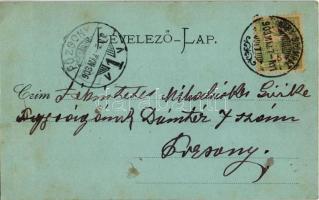 1903 Nagyszombat, Tyrnau, Trnava; Nagy Lajos utca, Fő tér, piac, üzletek. Horovitz Adolf kiadása / s...