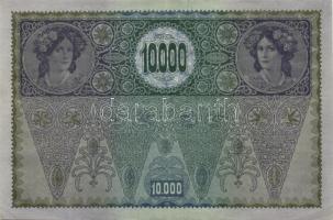 Ausztria/Osztrák-Magyar Bank 1918. 10.000K csak német nyelvű, vízszintes piros "Deutschösterrei...