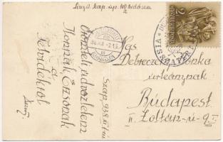 1938 Szap, Sap, Palkovicovo; vízimalmok a Dunán, úszó hajómalom / floating ship mills on the Danube ...