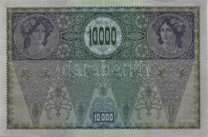 Ausztria/Osztrák-Magyar Bank 1918. 10.000K csak német nyelvű, vízszintes piros "Deutschösterrei...