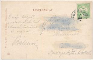 1911 Bajmócfürdő, Bojnické kúpele (Bajmóc, Bojnice); látkép, Pálffy kastély, vár. W.L. Bp. 4540. Gub...