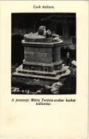 Pozsony, Pressburg, Bratislava; Mária Terézia szobor barbár ledöntése, Cseh kultúra. Kiadja a Magyar Nemzeti Szövetség / destroyed statue, Hungarian irredenta propaganda (EK)